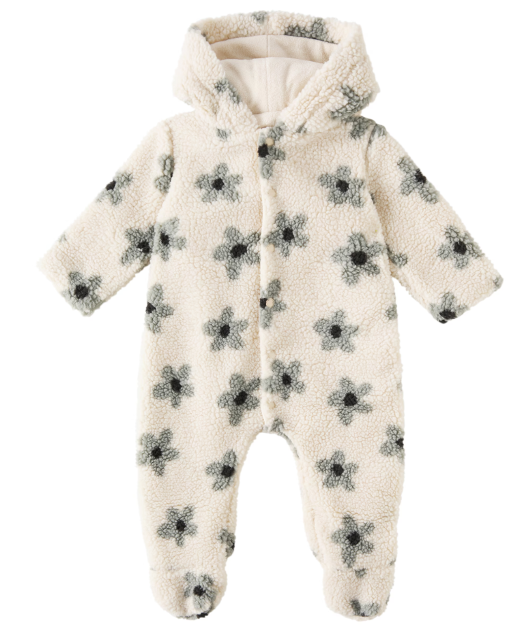 Baby floral fleece onesie