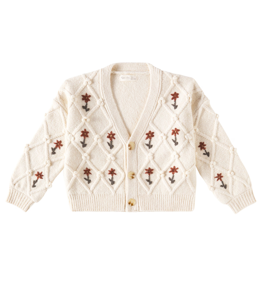 Boxy embroidered cardigan