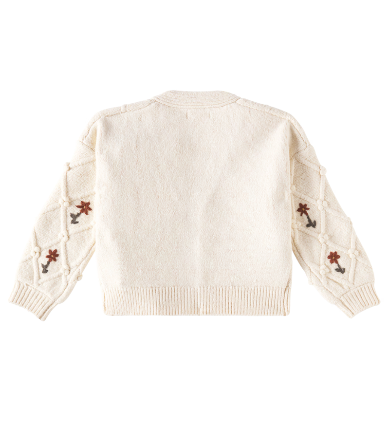 Boxy embroidered cardigan