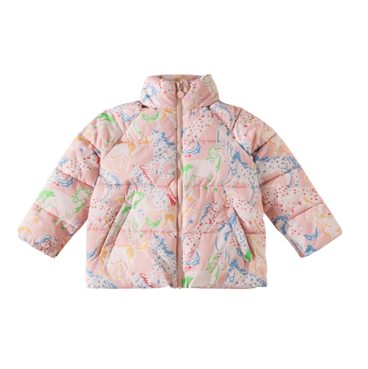 Printed puffer jacket