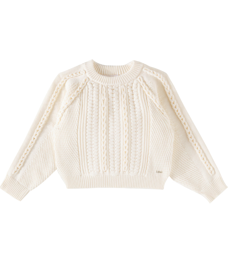 Cotton and wool sweater