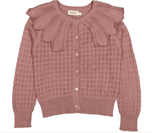 Thalla, gebreid vest - Dusty Mauve